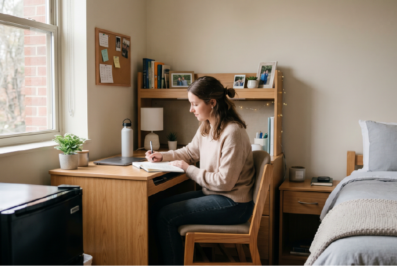 Private lifestyle cooling for comfortable dorm rooms.