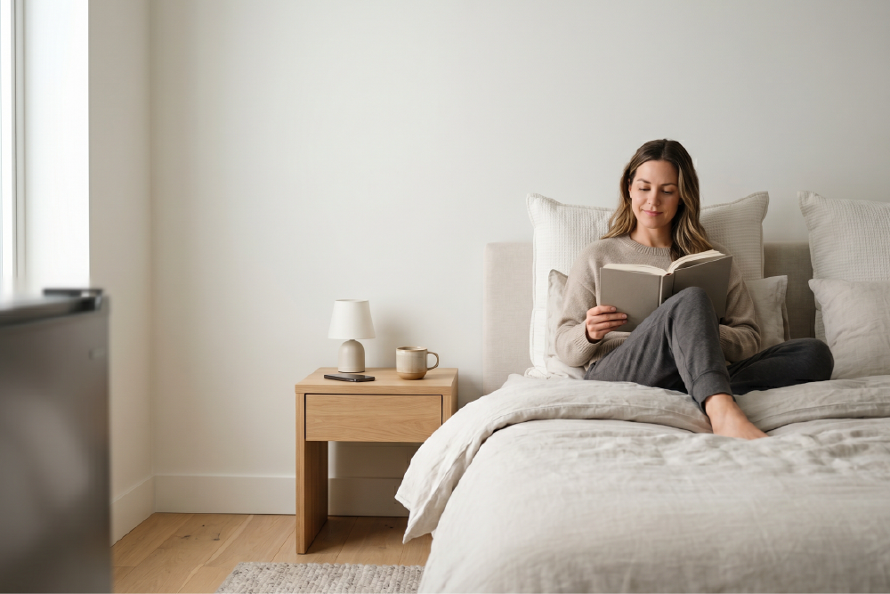 Lifestyle cooling for relaxing bedroom environments.