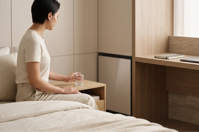 Seamless integration of personal refrigerator in modern home.