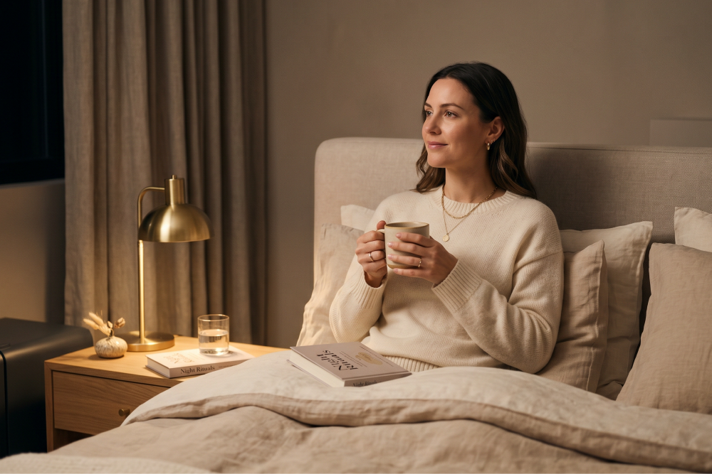 Nighttime comfort with bedside cooling.